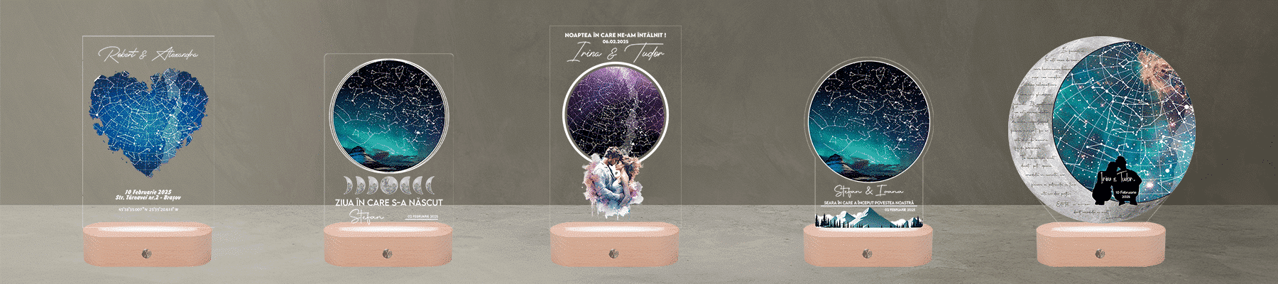 lampa led 3d constelatie personalizata