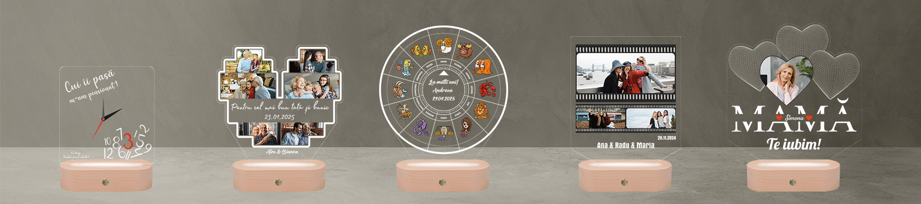 lampa led 3d cu mesaje personalizate brasov