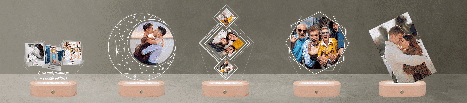 lampa led 3d poze familie